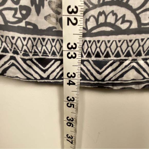 Land’s End Embroidered Lightweight Cotton Summer Dress Cover Up Gray White S 6-8 - Picture 9 of 12